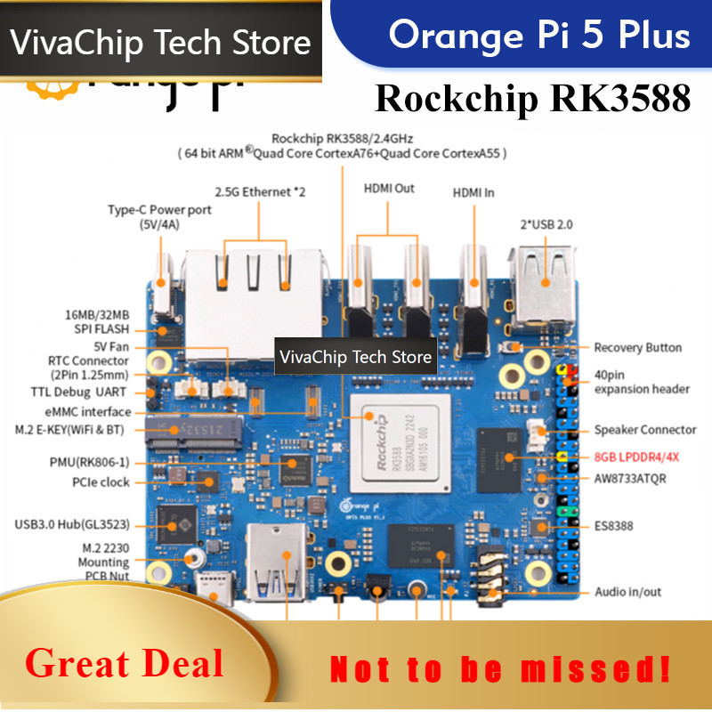 VivaChip TechOrange Pi 5 Plus  - Orange Pi 5 Plus 16Gb 评论和价格