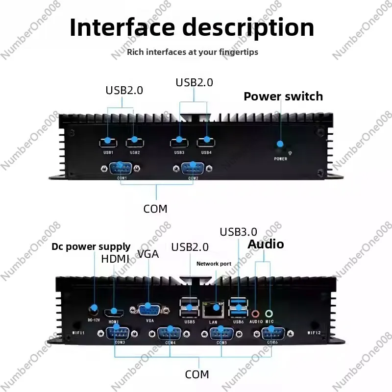 12th Gen Core I5/i7 Dual LAN D - Fanless Industrial Pc Rs485 Core I7 评论和价格