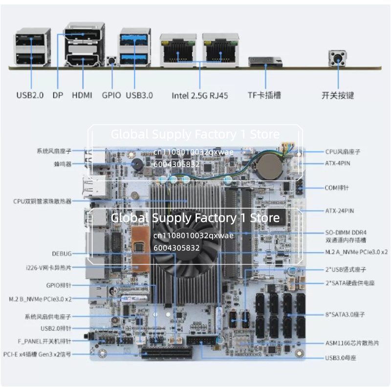 NAS Motherboard Mini ITX M11 w - Nas Motherboard 8 Sata Mini Itx 评论和价格