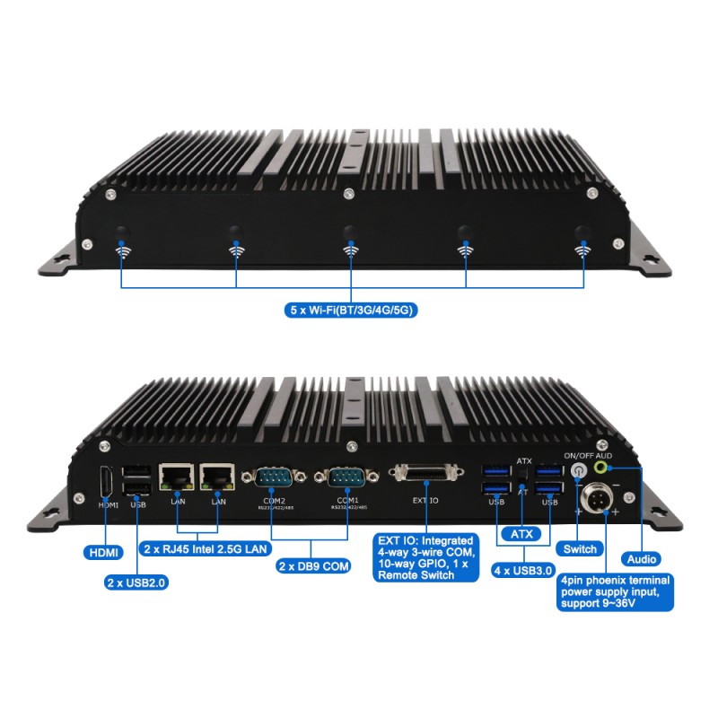 Rugged Fanless Industrial Comp - Fanless Industrial Pc Rs485 Core I7 评论和价格