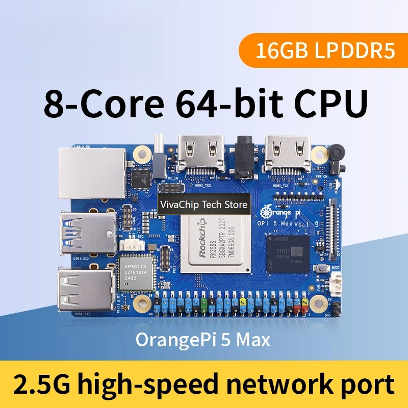 VivaChip TechOrange Pi 5 Max 1 - Rockchip Rk3588 Development Board 评论和价格