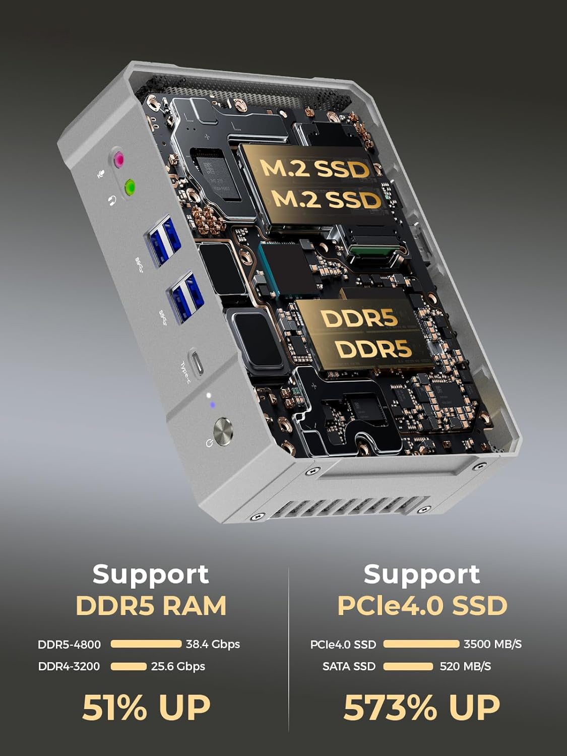 Yohirs 13th Gen i9 13900H i7 1 - Intel Core I9 13900H Mini Pc 评论和价格